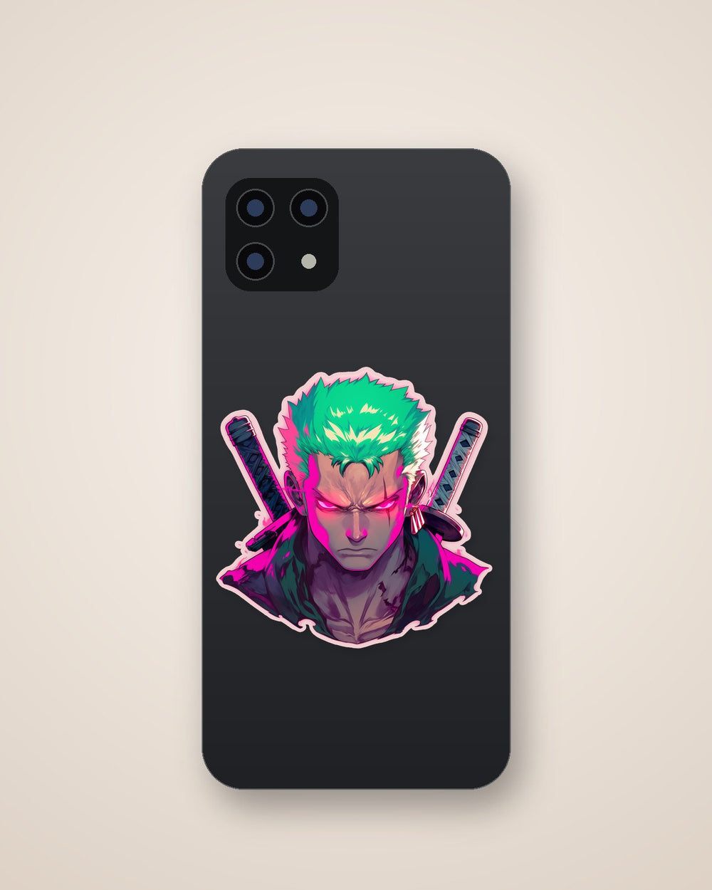 Cool Zoro Glowing Eyes Anime Sticker