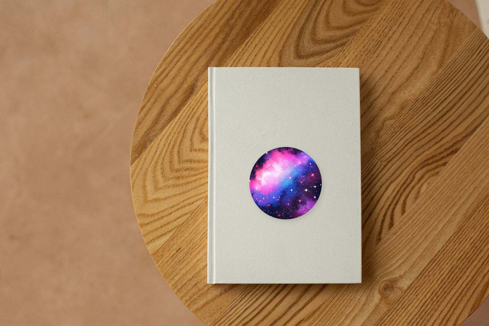 Beautiful Purple Space Round Sticker
