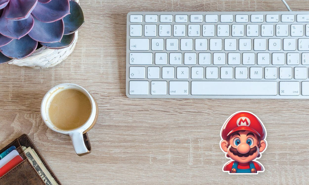 Super Mario Cool Face Sticker