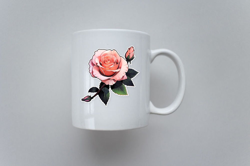 Beautiful Pink Rose Sticker