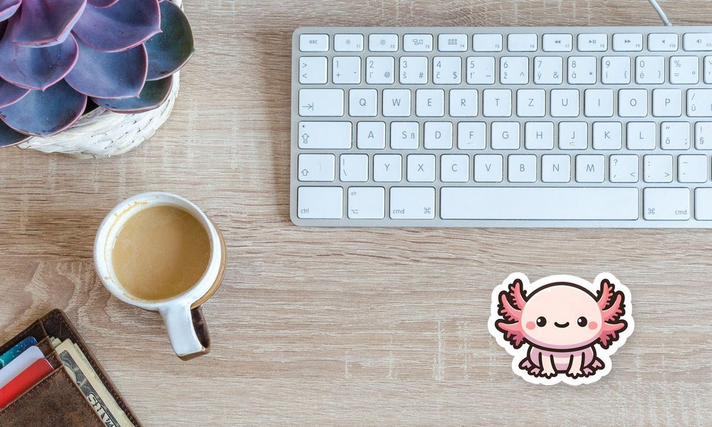 Cute Axolotl Kawaii Style Sticker