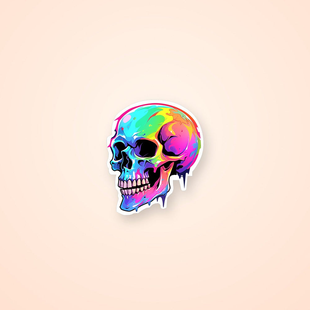 Halloween Colorful Skull Sticker