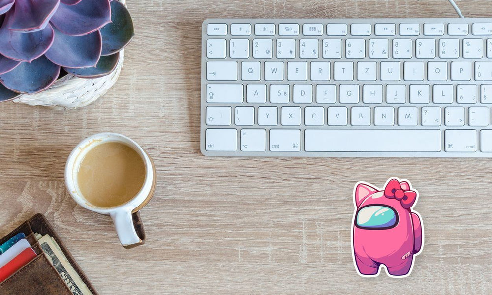 Hello Kitty Among Us Pink Sticker