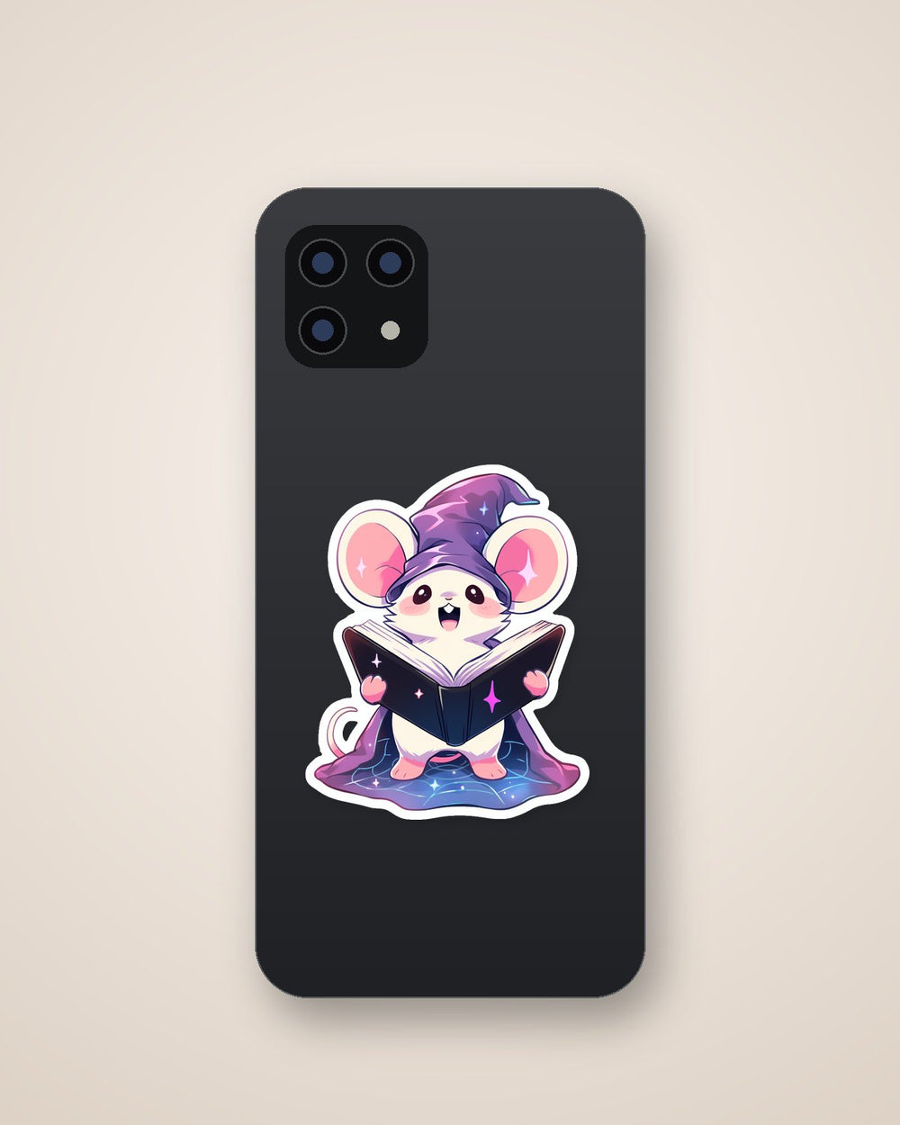 Wizard Mouse with Book Sticker