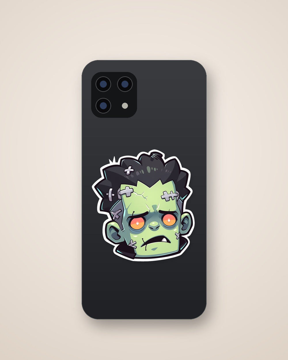 Halloween Frankenstein Head Sticker