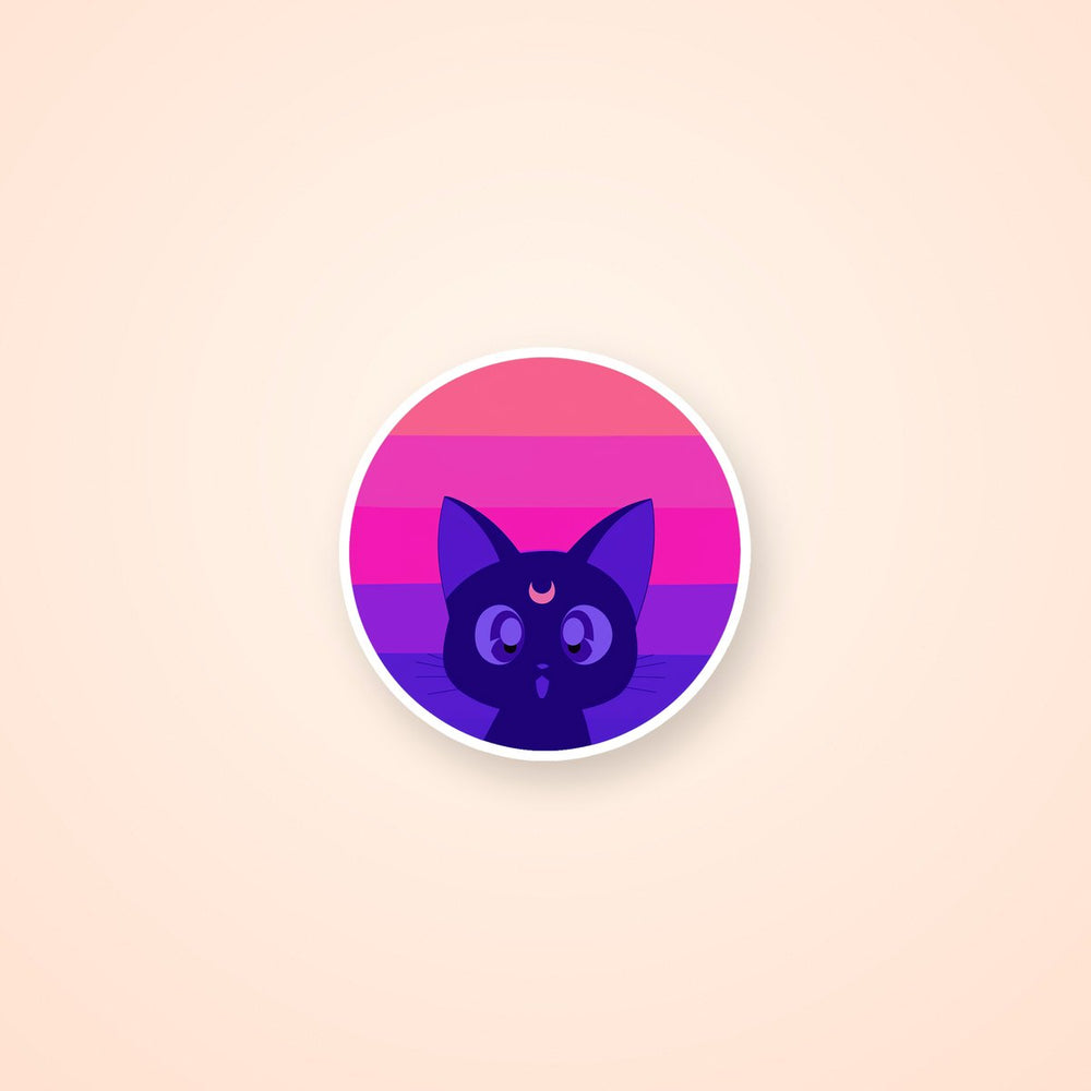 Luna Magical Cat Anime Sticker
