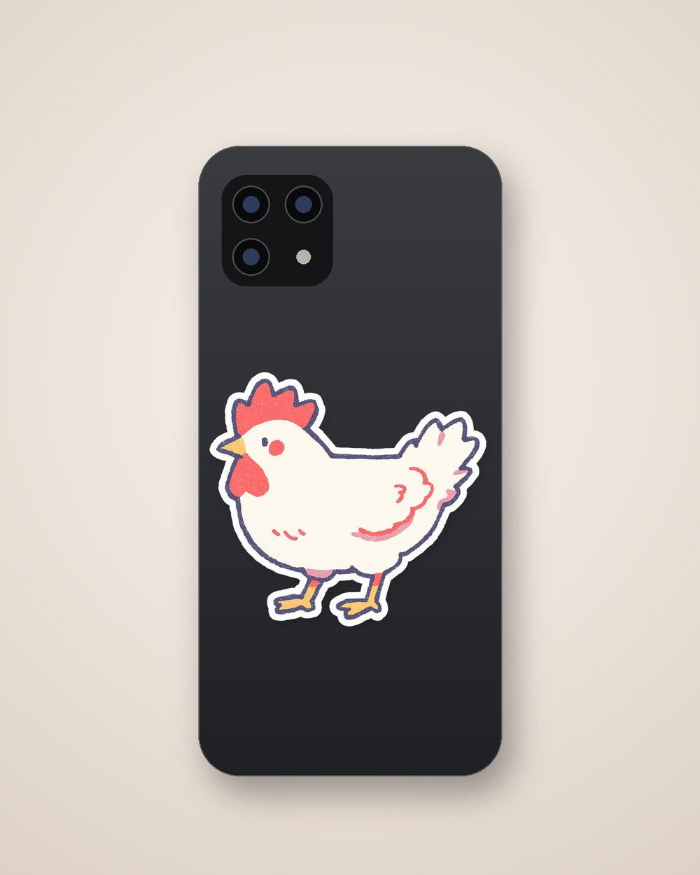 Cute Hand-Drawn Chicken Farm Animal Sticker