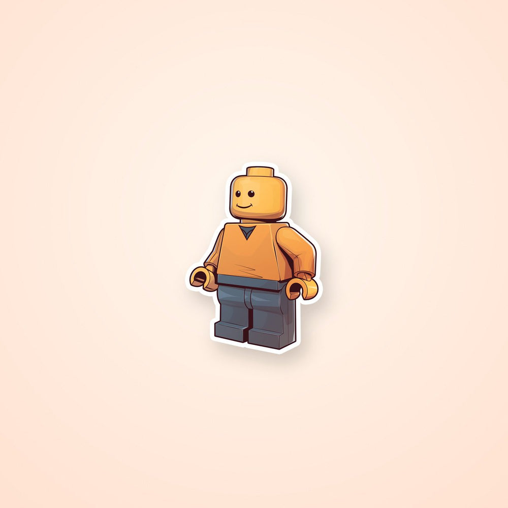 Lego Minifigure Orange Sweater Sticker