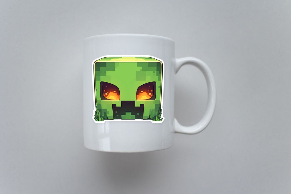 Minecraft Creeper Face Pixel Sticker