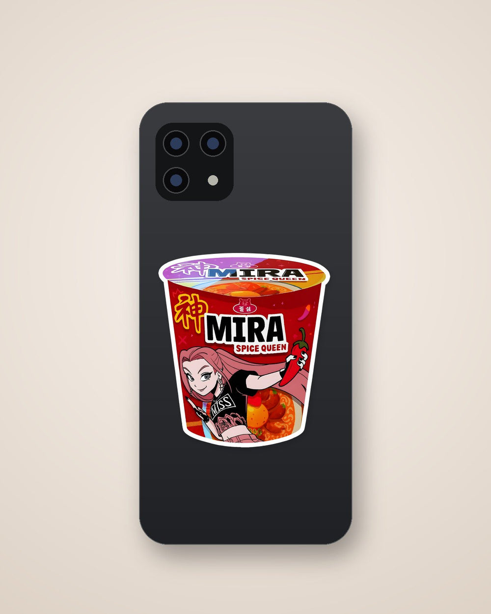 Mira Spice Queen Ramen Cup K-Pop Demon Hunters Sticker