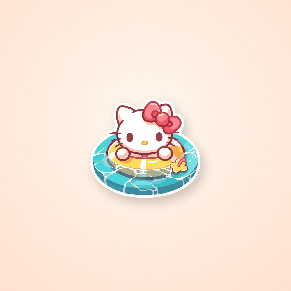 Hello Kitty Pool Float Summer Vibes Sticker