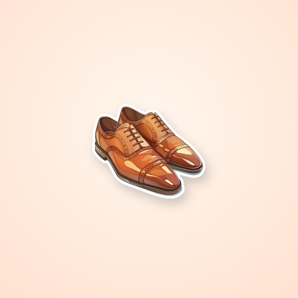 Brown Oxford Shoes Sticker