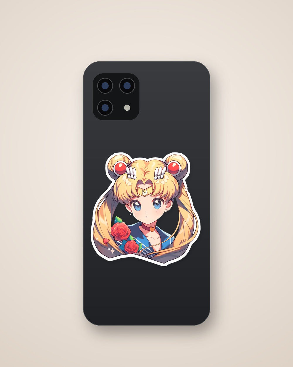 Sailor Moon with Roses Anime Sticker