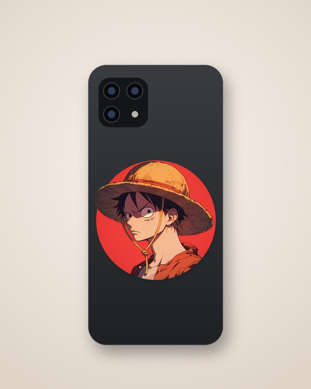 Luffy Straw Hat Red Background Sticker