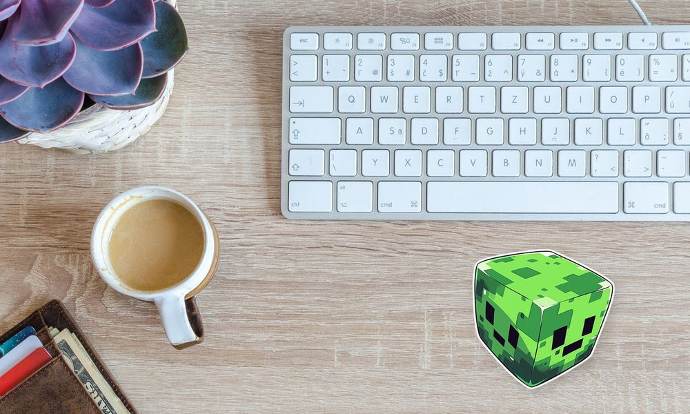 Minecraft Two Face Creeper Cartoon Sticker
