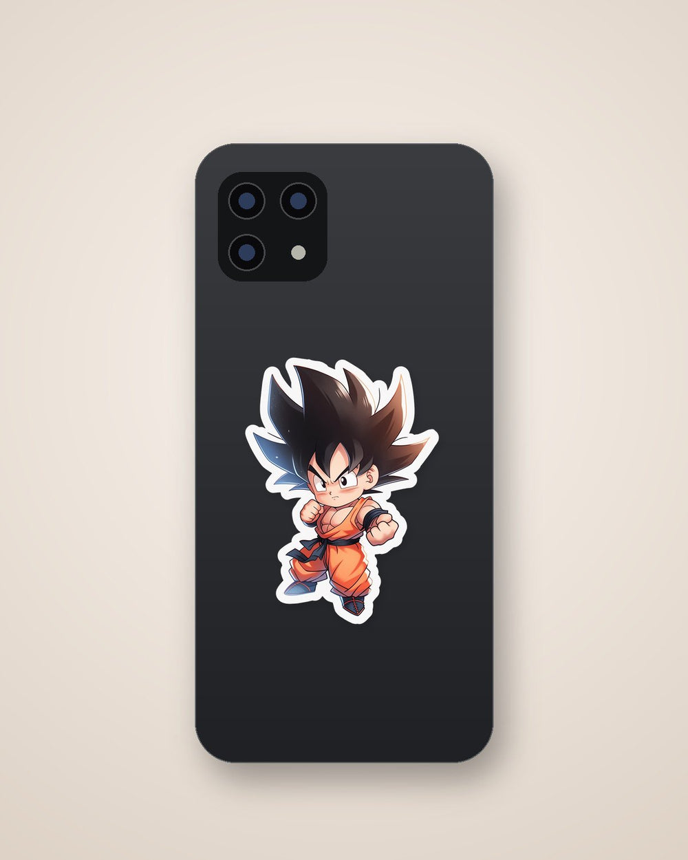Dragon Ball Chibi Goku in Fighting Stance Sticker
