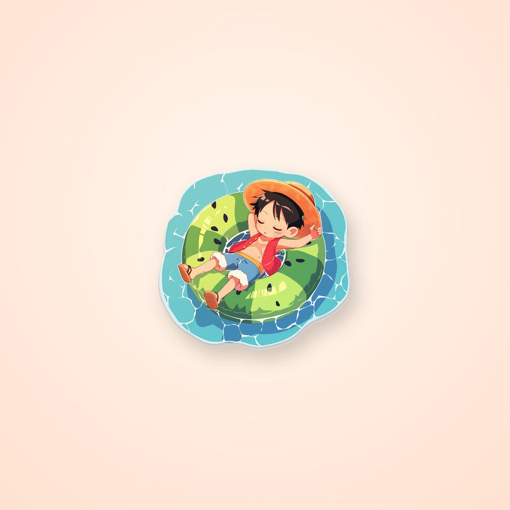 Luffy Watermelon Floatie Sleeping Sticker