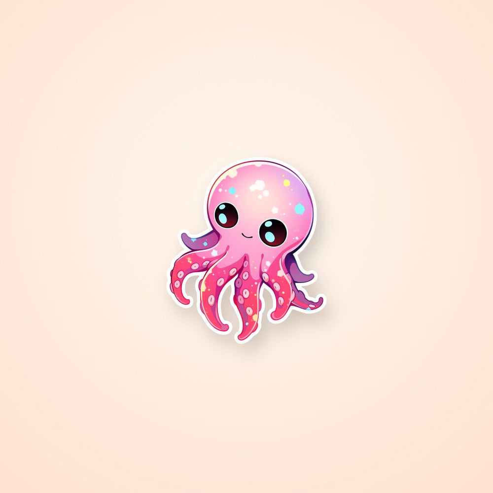 Cute Pink Octopus Sticker