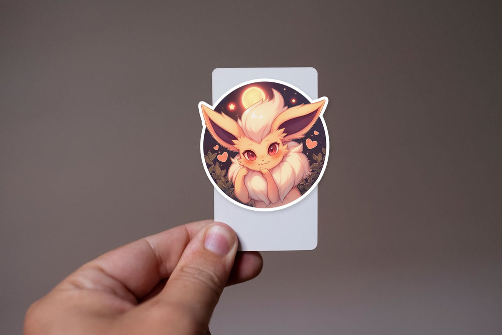 Cute Eevee Moonlight Pokemon Sticker