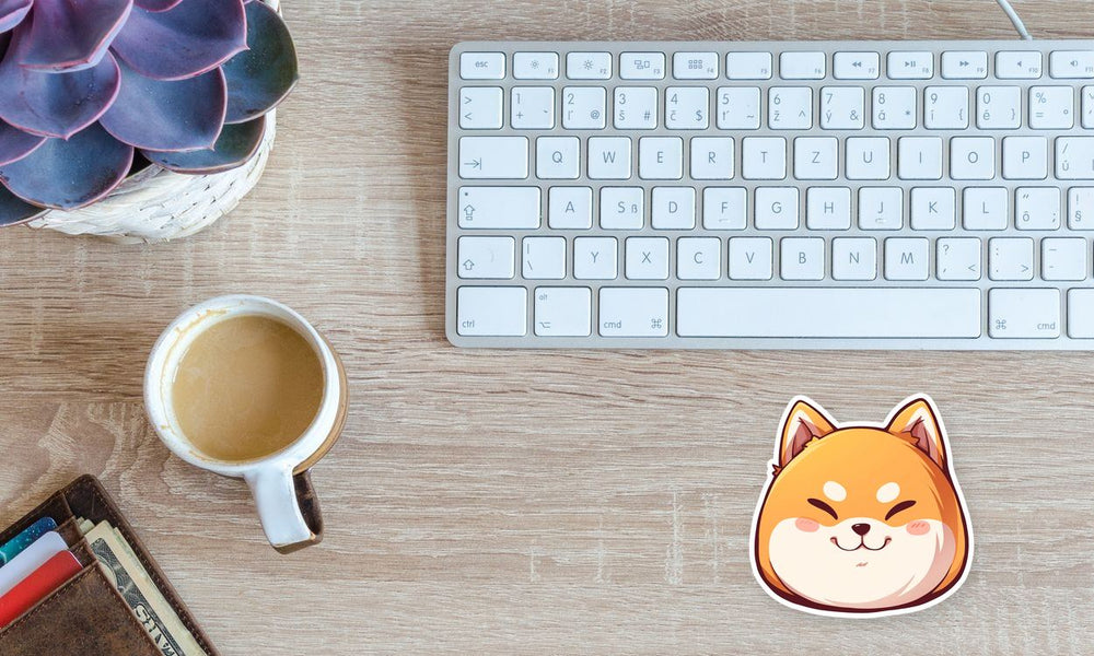 Cute Doge Head Sticker