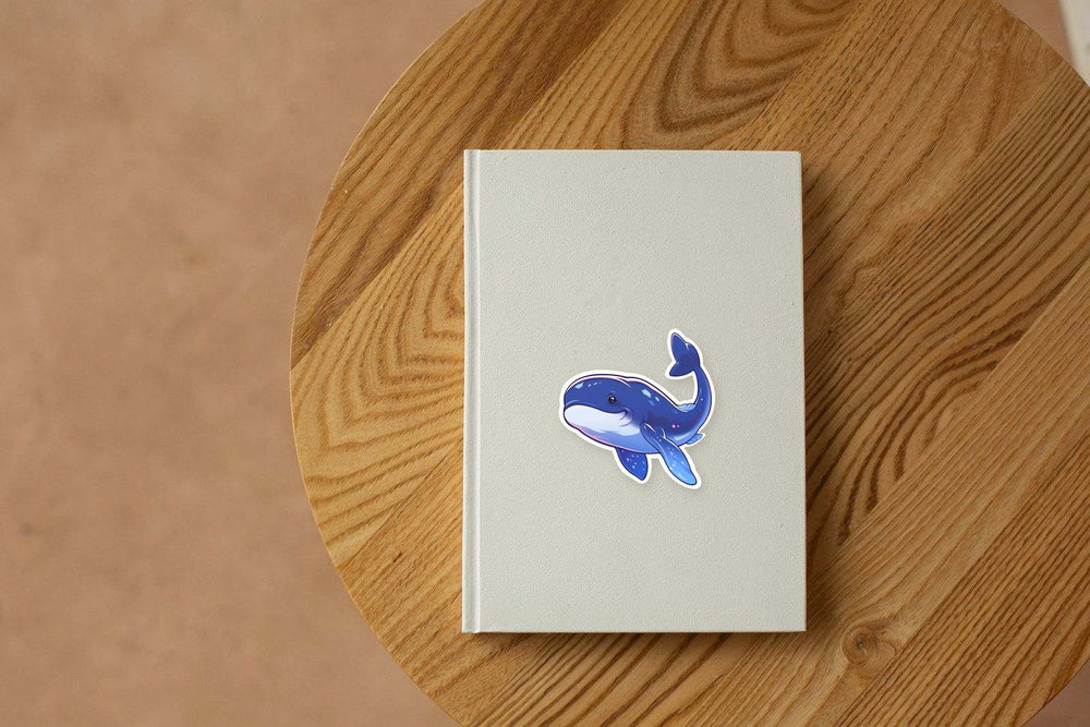 Beautiful Blue Whale Art Sticker