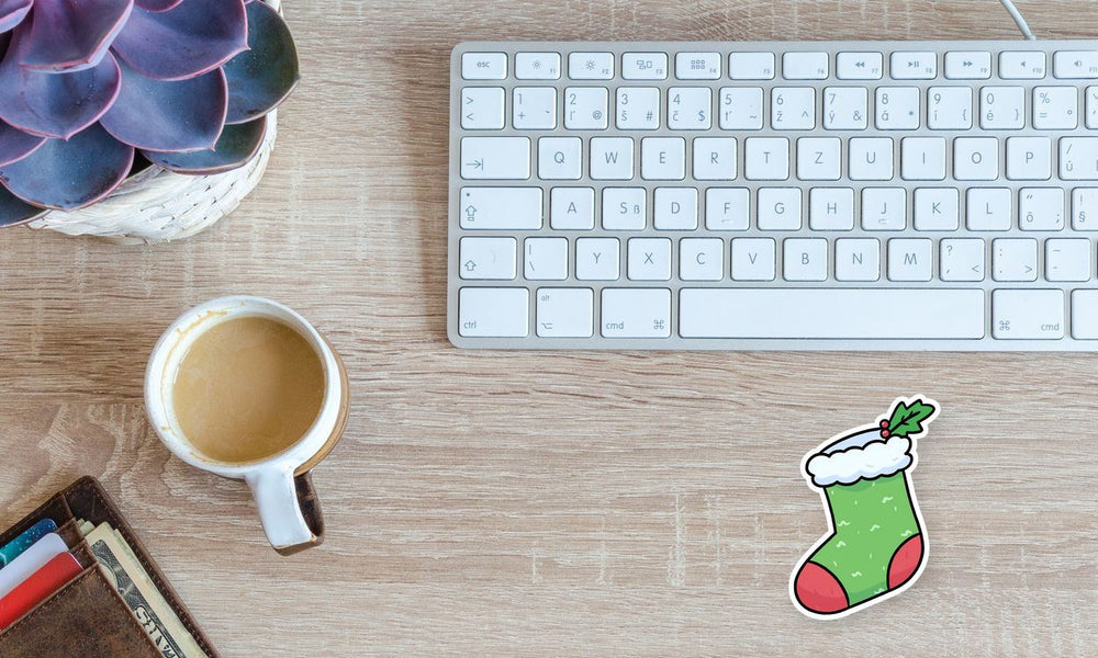 Cute Christmas Socks Sticker