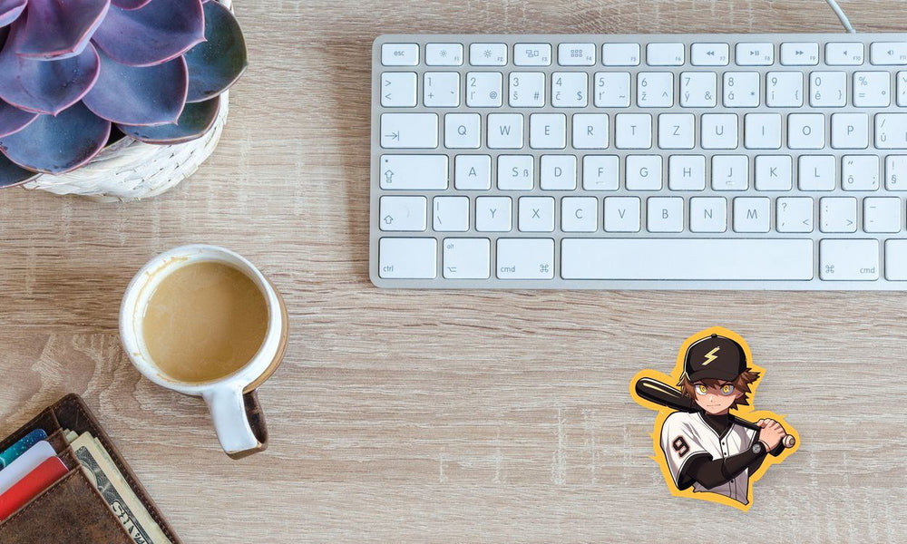 Anime Guy with Baseball Bat Sticker