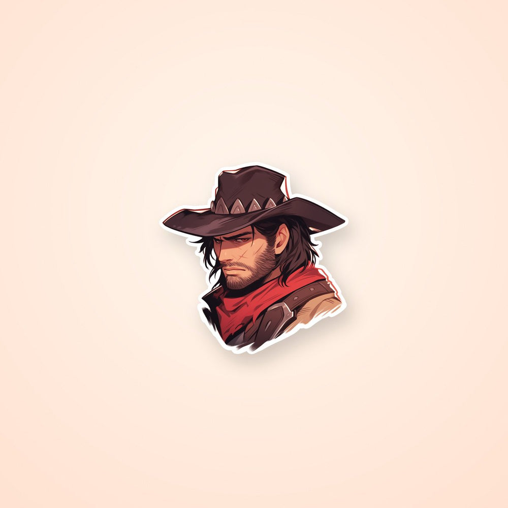 Red Dead John Marston Drawn Sticker
