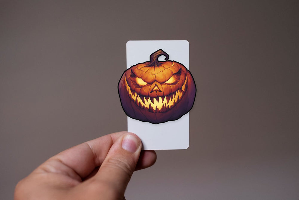 Spooky Jack O’Lantern Face Sticker