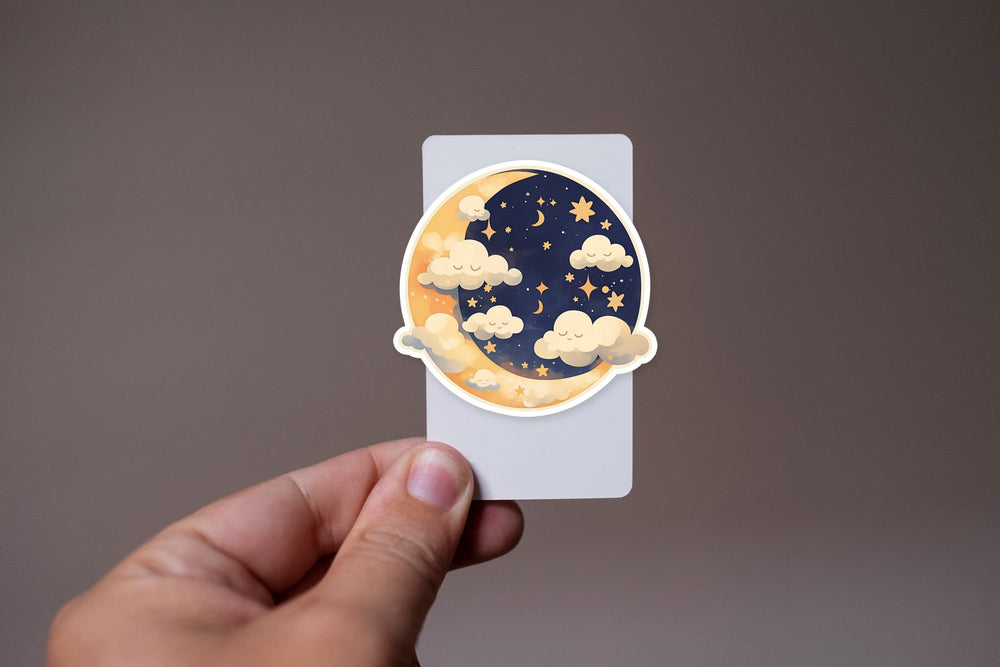 Dreamy Moon Clouds Sticker