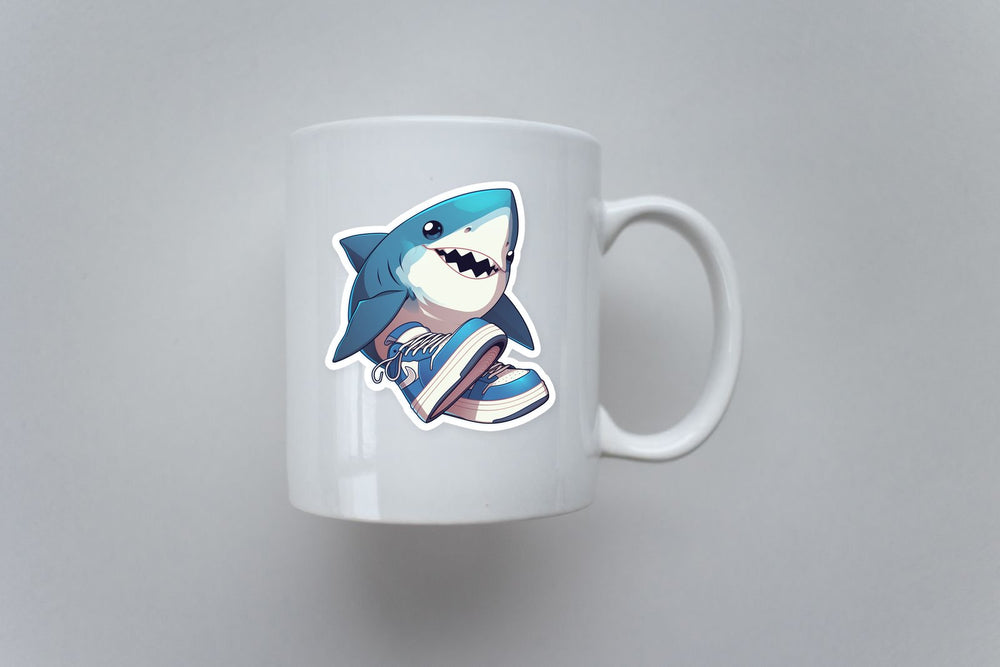 Cute Shark in Nike Sneaker Sticker