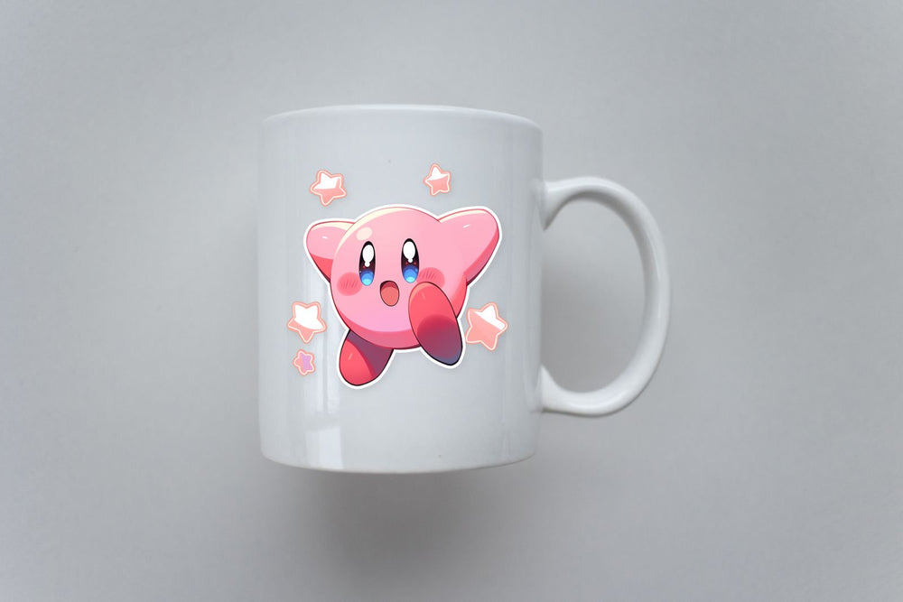 Kirby and Stars Sticker