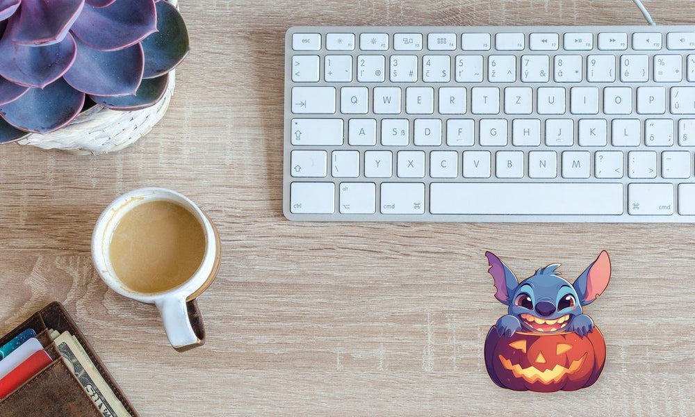 Stitch Halloween Pumpkin Sticker