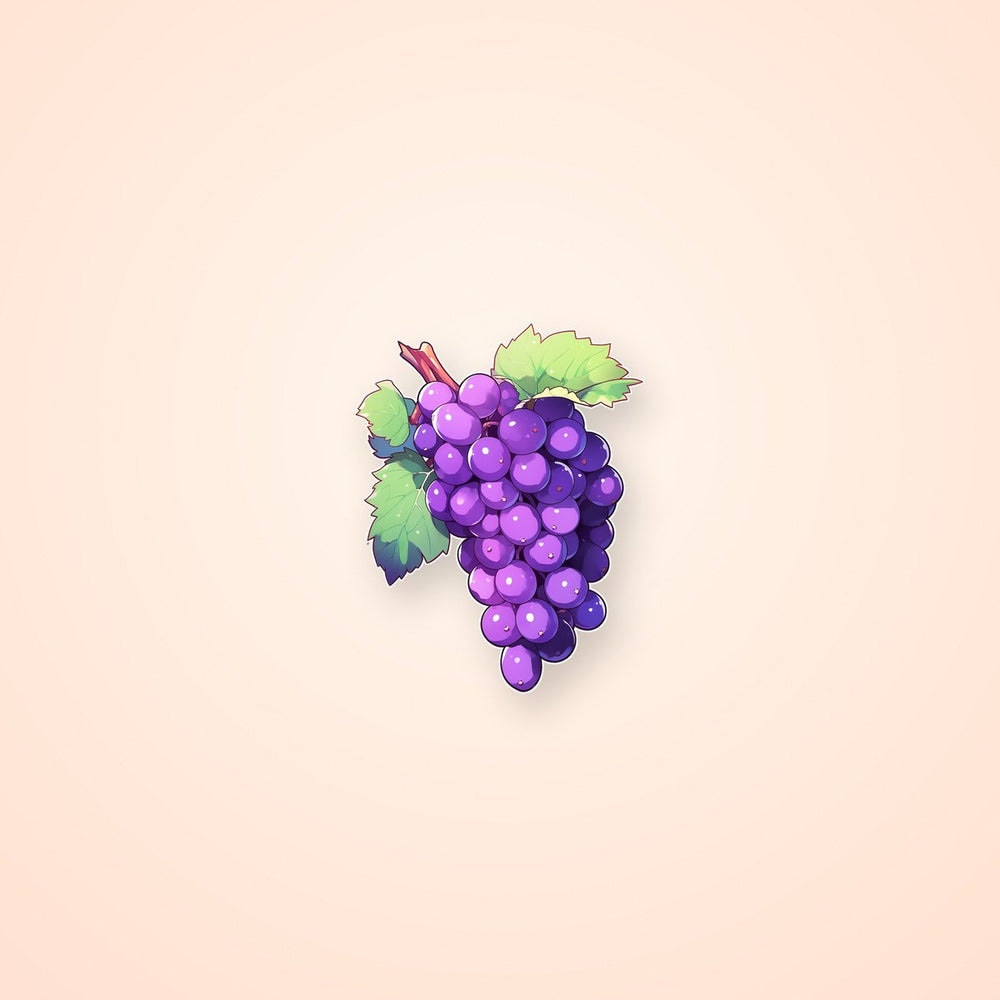 Purple Bunch of Grapes Sticker