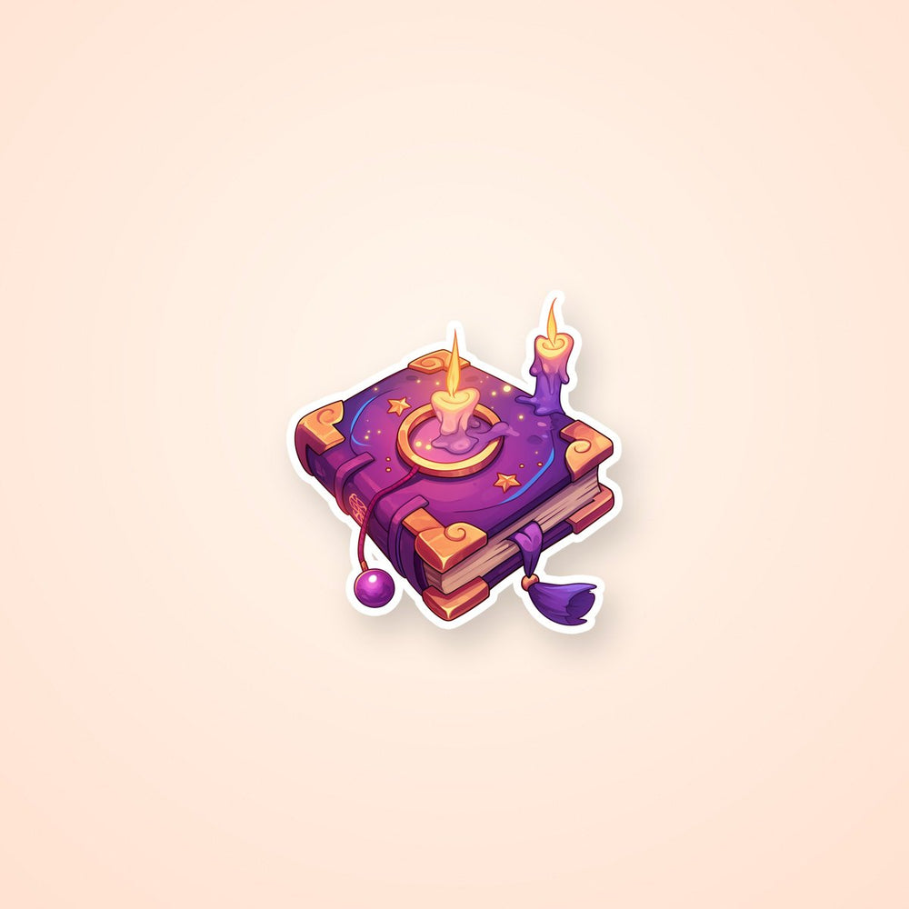 Magic Spellbook Candles Sticker