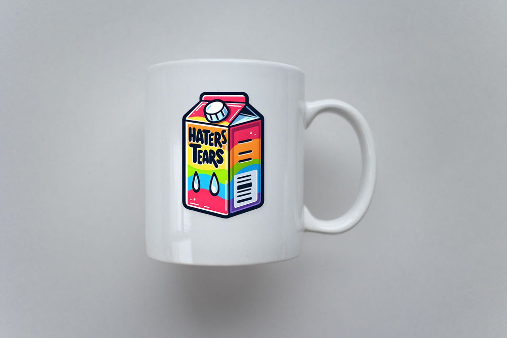 Haters Tears Rainbow Carton Sticker