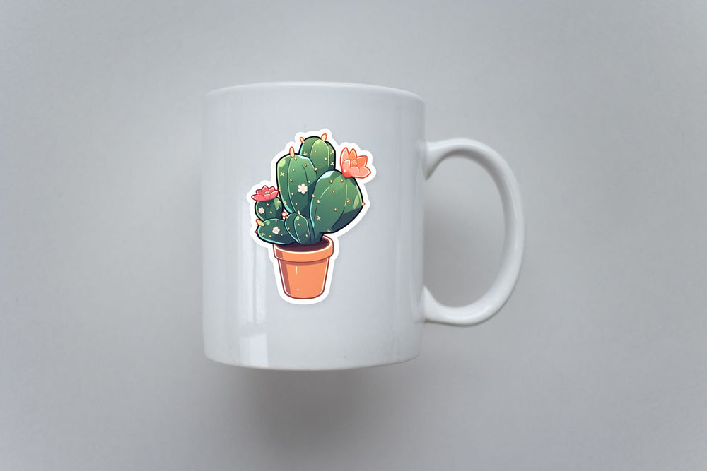 Prickly Pear Cactus Plant Sticker