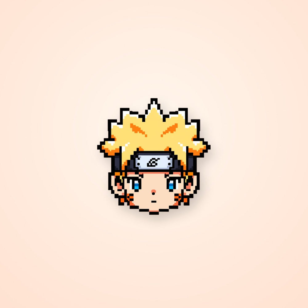 Naruto Uzumaki Head Pixel Sticker