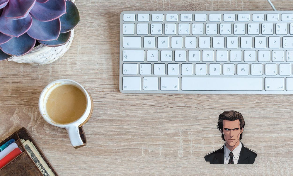 Patrick Bateman Heterochromatic Eyes Sticker