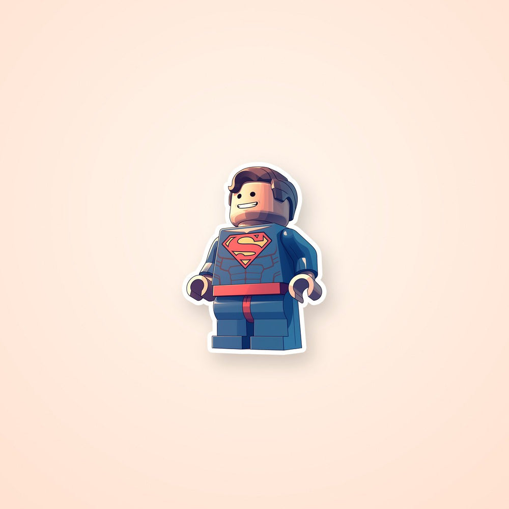 Lego Superman Hero Minifigure Sticker