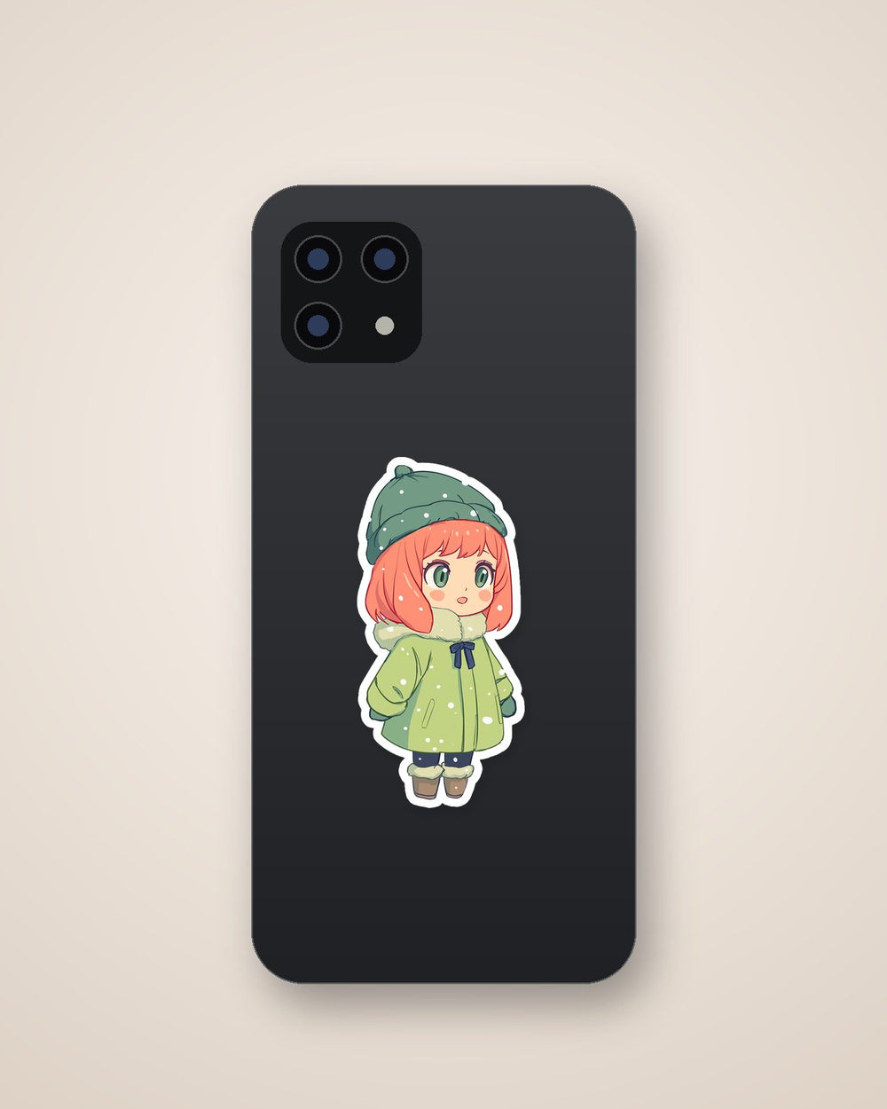 Anya Forger Winter Outfit Spy X Family Sticker