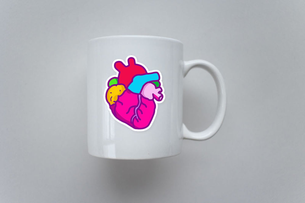Colored Heart Sticker
