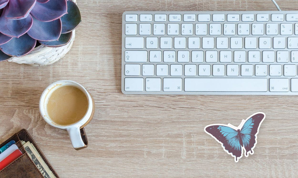 Blue Morpho Butterfly Vintage Aesthetic Sticker