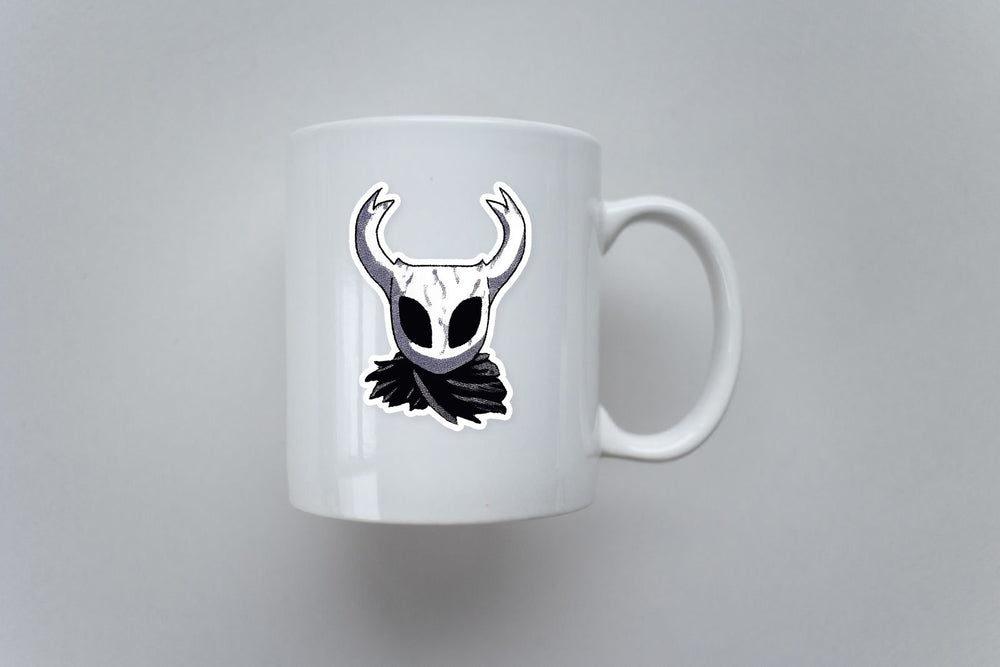 Dark Horned Mask Hollow Knight Sticker