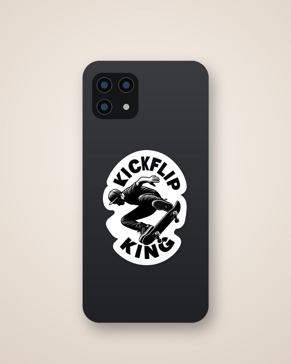 Kickflip King Skater Sticker