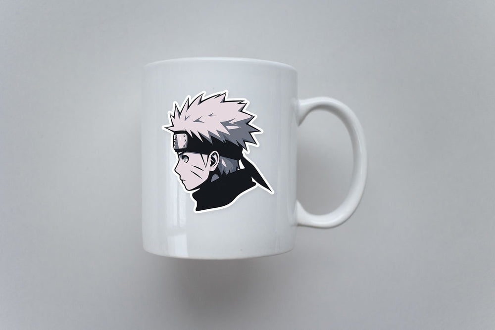 Naruto Uzumaki Side View B&W Sticker
