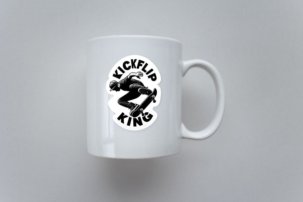 Kickflip King Skater Sticker