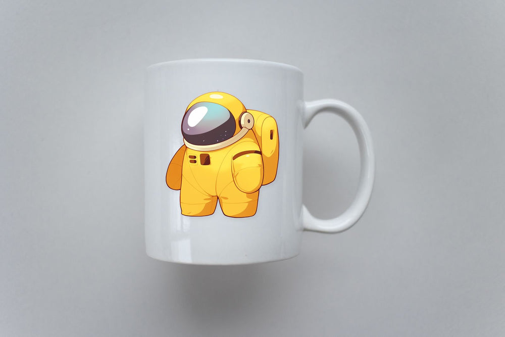 Yellow Astronaut Among Us Sticker