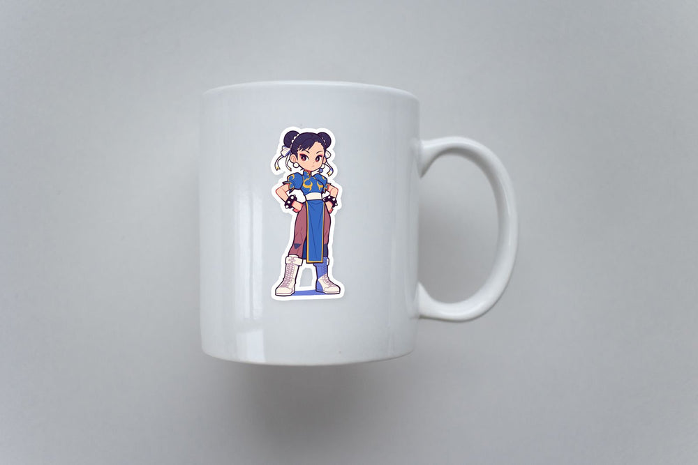 Chun Li Street Fighter Kawaii Sticker