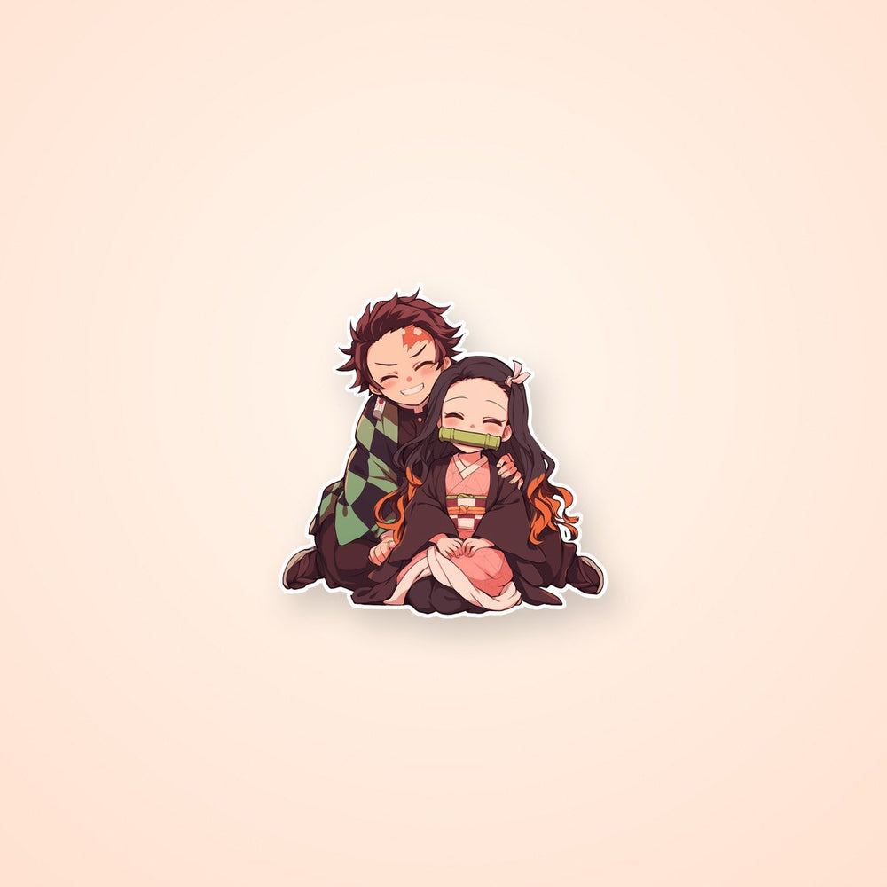 Tanjiro Nezuko Kawaii Demon Slayer Sticker